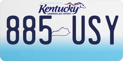 KY license plate 885USY