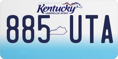 KY license plate 885UTA