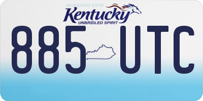 KY license plate 885UTC