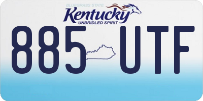KY license plate 885UTF