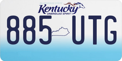 KY license plate 885UTG