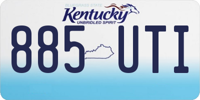 KY license plate 885UTI
