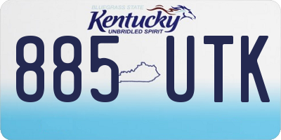 KY license plate 885UTK