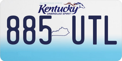 KY license plate 885UTL