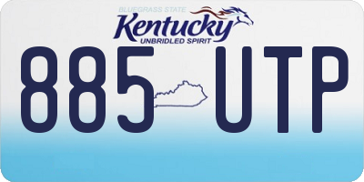KY license plate 885UTP