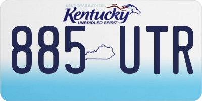 KY license plate 885UTR
