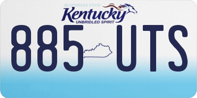 KY license plate 885UTS