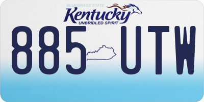 KY license plate 885UTW