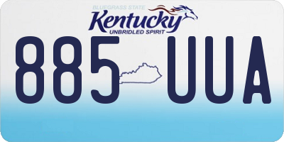 KY license plate 885UUA