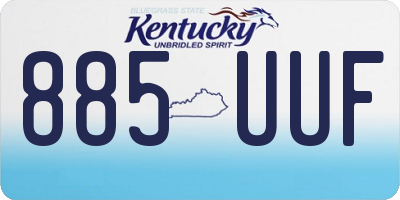 KY license plate 885UUF