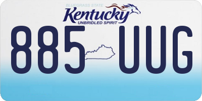 KY license plate 885UUG
