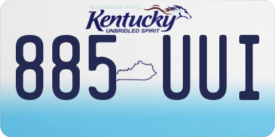 KY license plate 885UUI