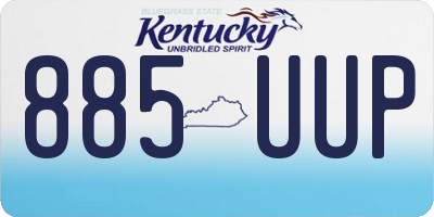KY license plate 885UUP