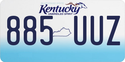 KY license plate 885UUZ