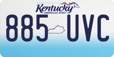 KY license plate 885UVC