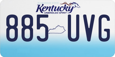 KY license plate 885UVG