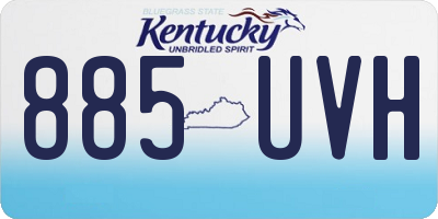 KY license plate 885UVH