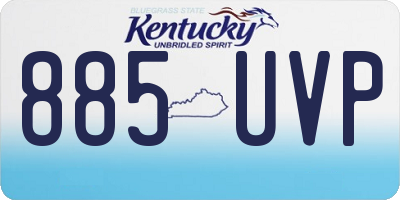 KY license plate 885UVP