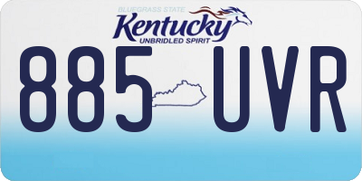 KY license plate 885UVR