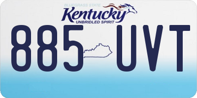 KY license plate 885UVT