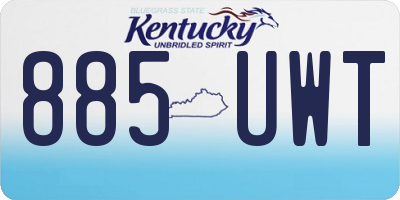 KY license plate 885UWT