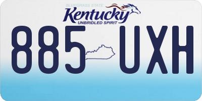 KY license plate 885UXH