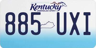 KY license plate 885UXI