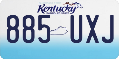 KY license plate 885UXJ