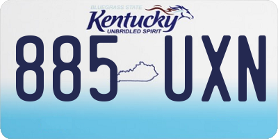KY license plate 885UXN
