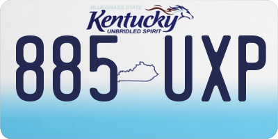 KY license plate 885UXP