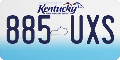 KY license plate 885UXS