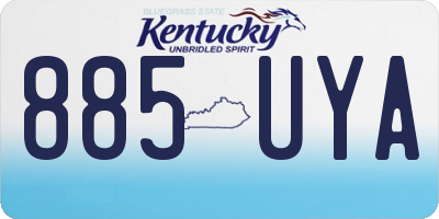 KY license plate 885UYA