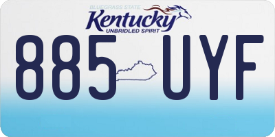 KY license plate 885UYF