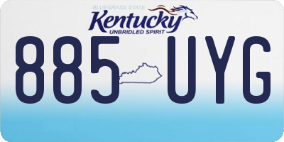 KY license plate 885UYG