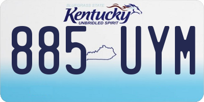 KY license plate 885UYM