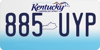 KY license plate 885UYP