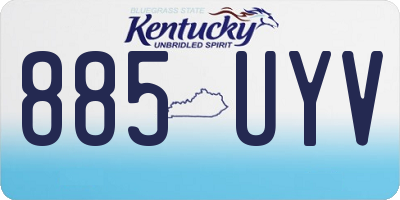 KY license plate 885UYV