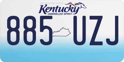 KY license plate 885UZJ