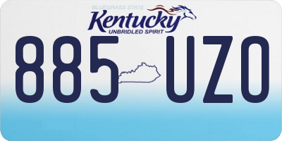 KY license plate 885UZO
