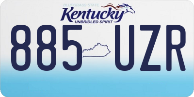 KY license plate 885UZR