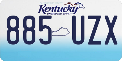 KY license plate 885UZX