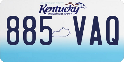 KY license plate 885VAQ