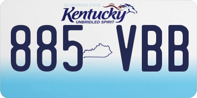 KY license plate 885VBB