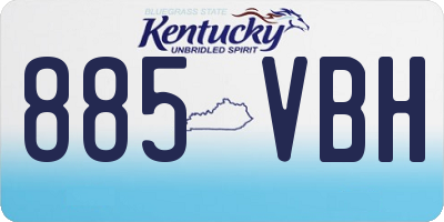 KY license plate 885VBH