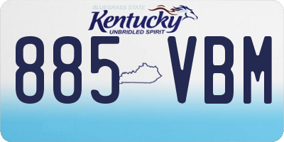 KY license plate 885VBM