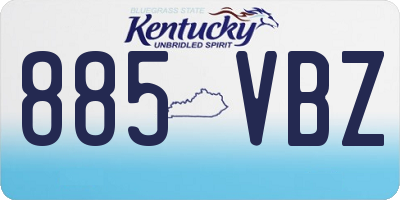 KY license plate 885VBZ