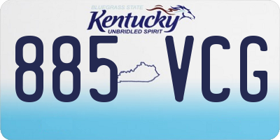 KY license plate 885VCG