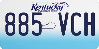 KY license plate 885VCH