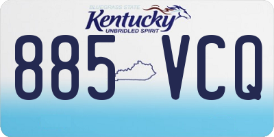 KY license plate 885VCQ