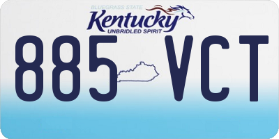KY license plate 885VCT